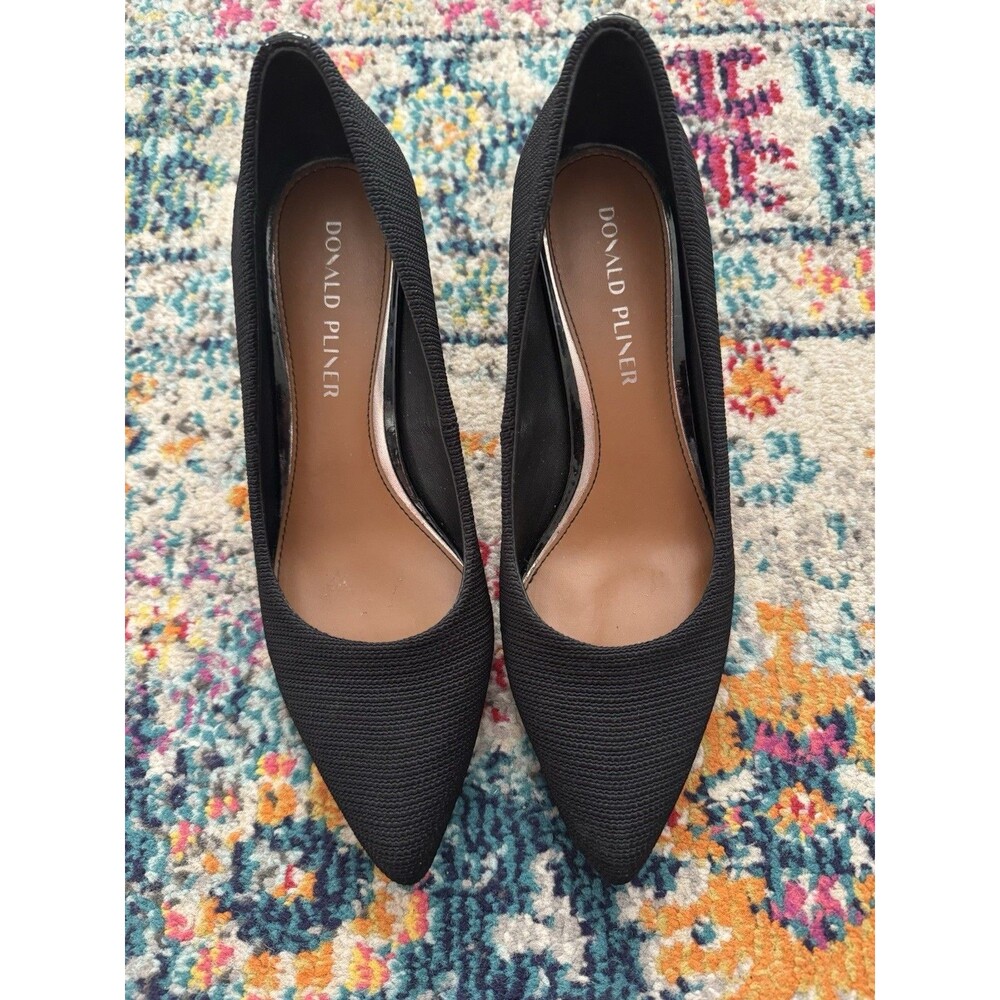 Donald Pliner Women's Black Suzette Stretch Fabric Slip-On Pumps Size 8M